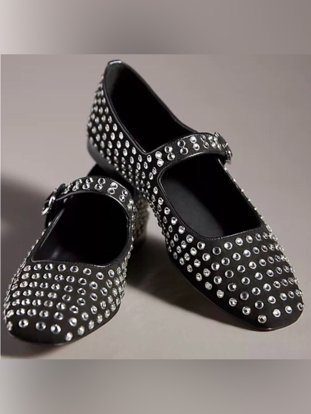 Elegant Black Studded Women's Loafers